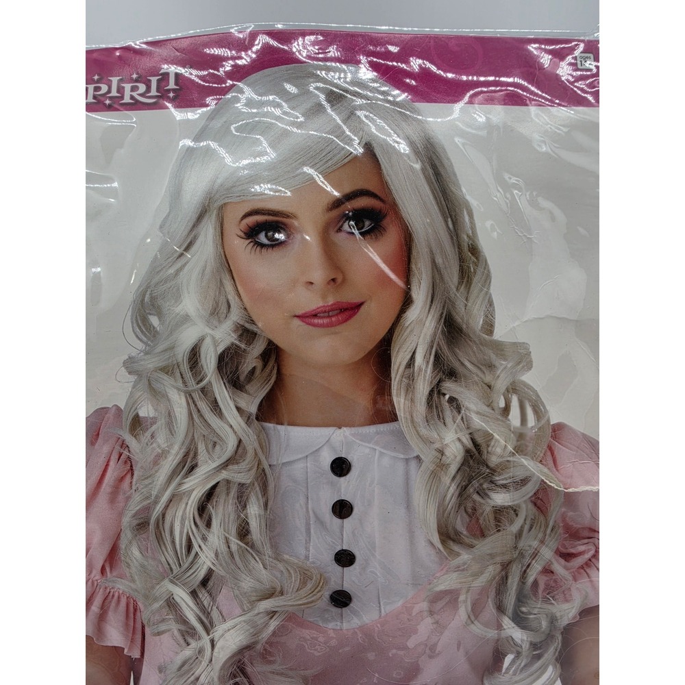 Spirit Halloween Dolly Curls Blonde long Wig and necklace set - Picture 5 of 8